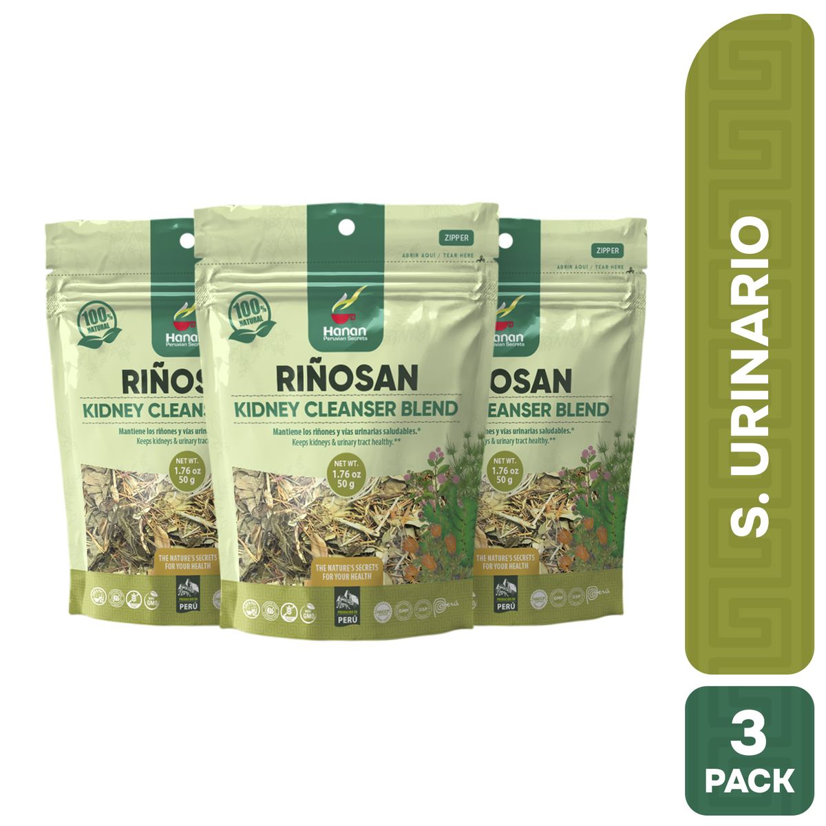 HANAN PERUVIAN SECRETS - Riñosan Infusión Hanan Tripack 50g