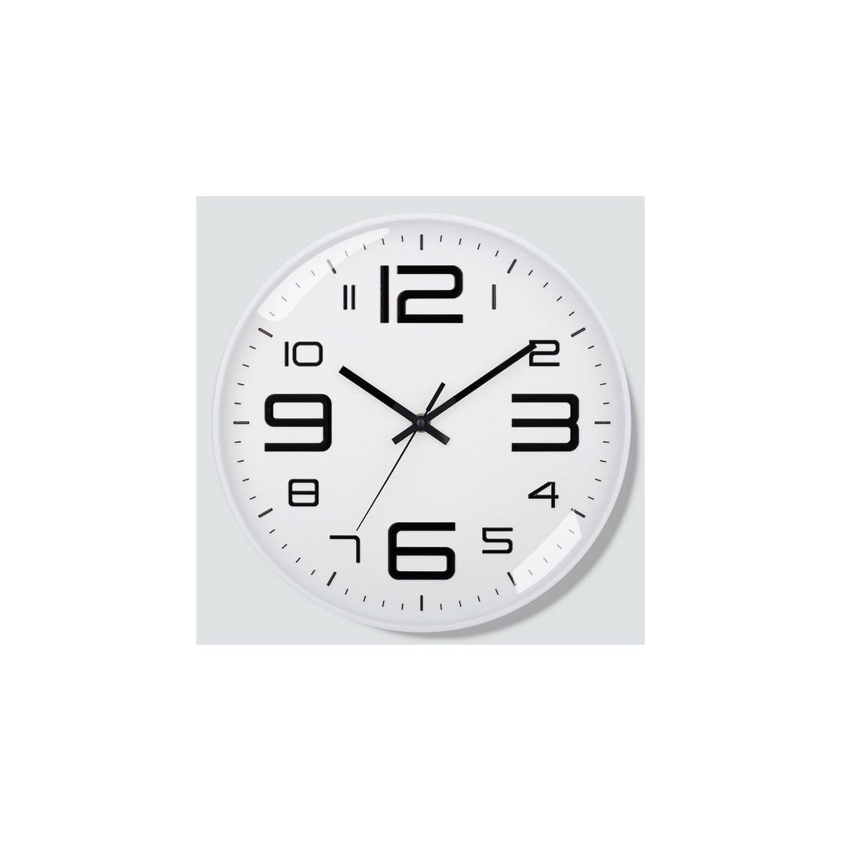 GENERICO - Reloj De Pared Moderno Decorativo Modelo S11 Blanco Con Negros 30cm