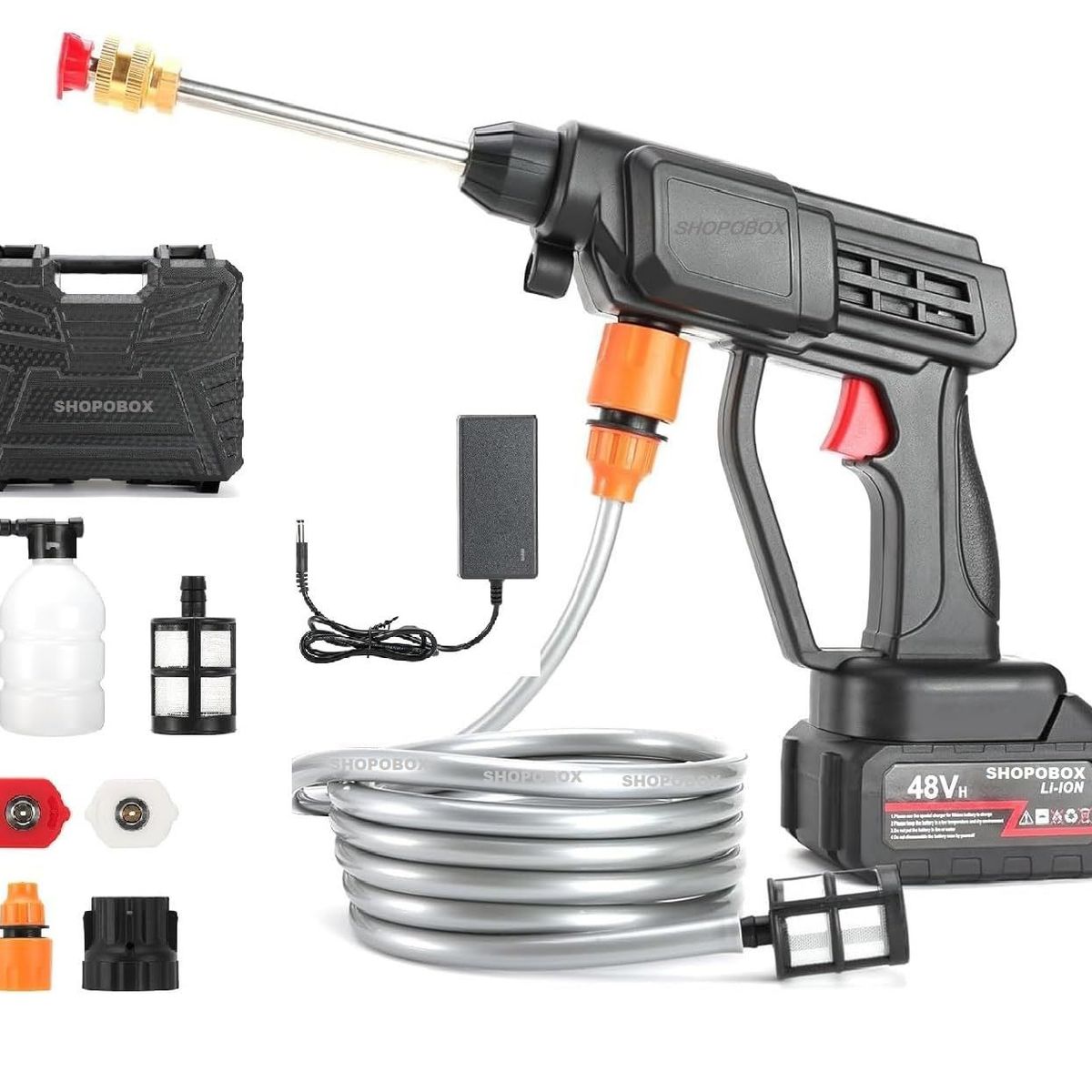 GENERICO - Hidrolavadora 48V Inalambrica Hidrojet Lavado 2 Baterias