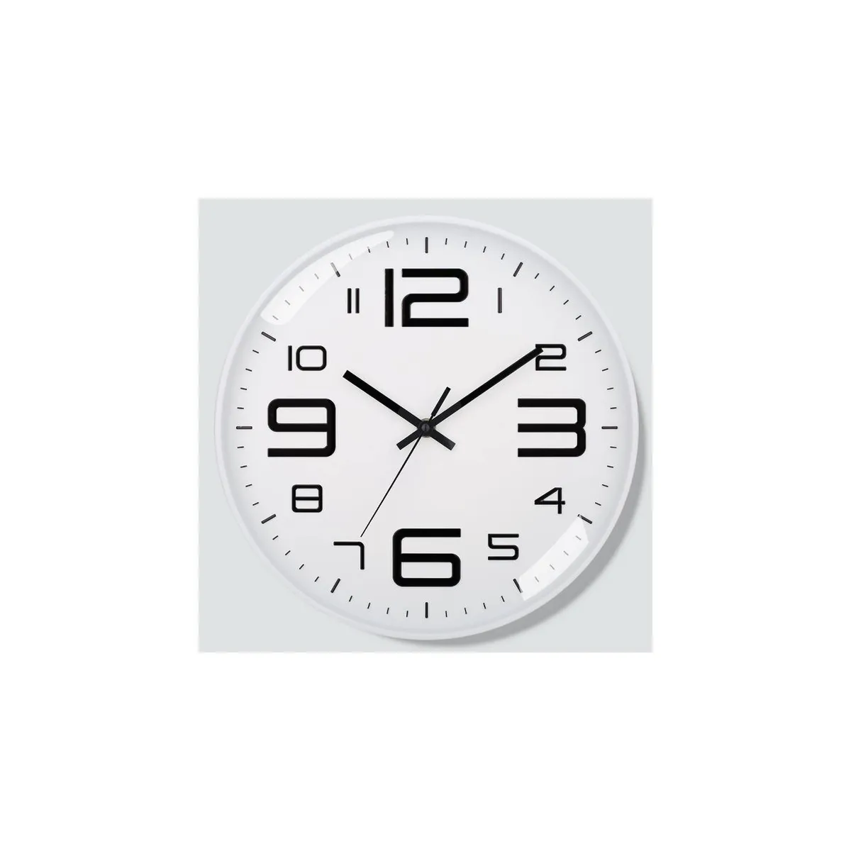 GENERICO - Reloj De Pared Moderno Decorativo Modelo  Blanco Con Negros 30cm