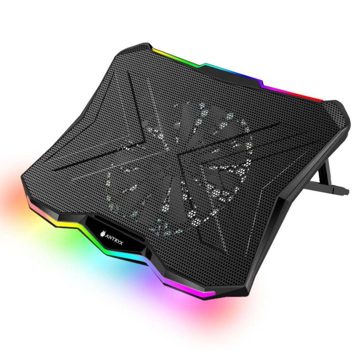 ANTRYX - COOLER PARA LAPTOP GAMER ANTRYX AIR-X500K PARA HASTA 17 PULGADAS  RGB