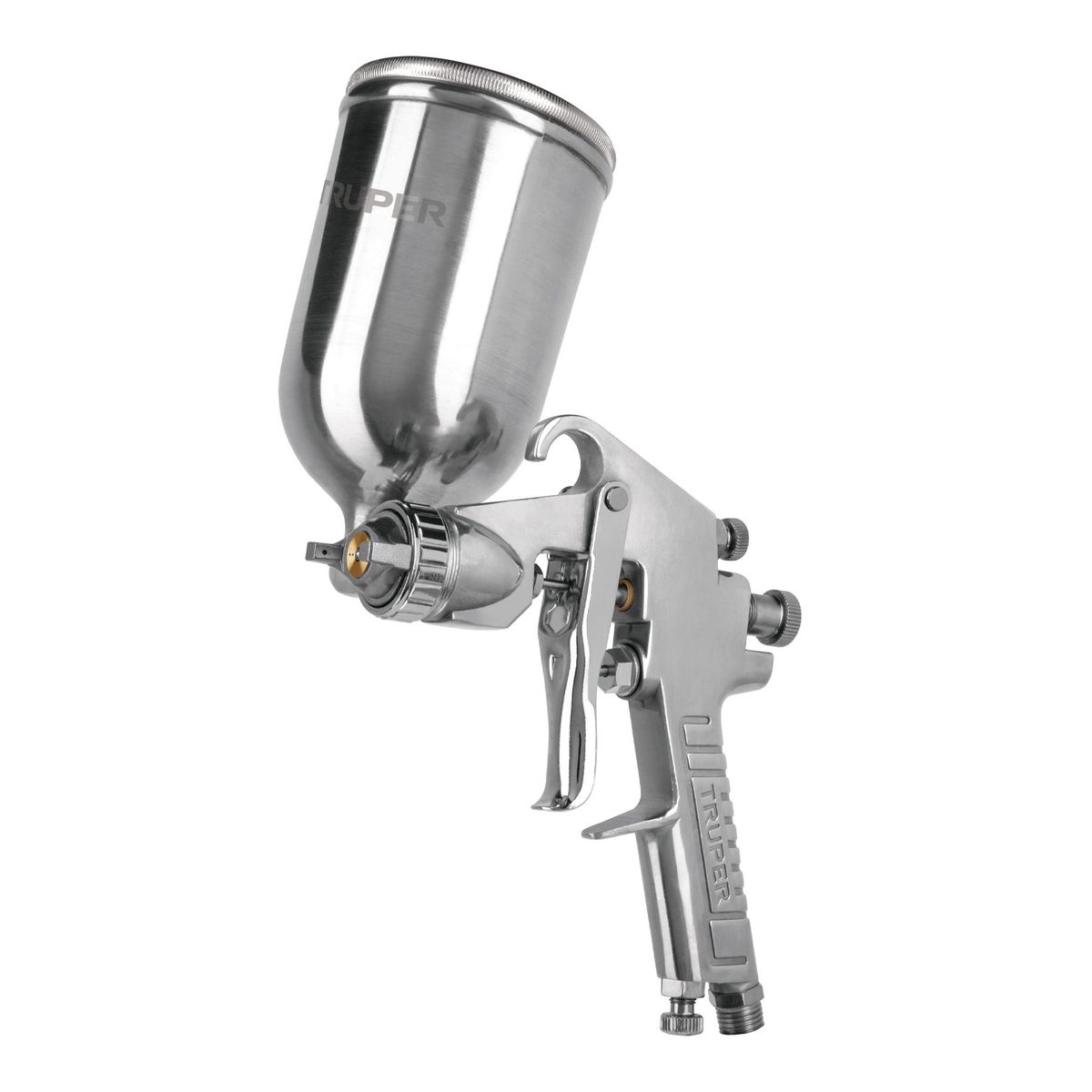 TRUPER - Pistola p/pintar gravedad LVMP vaso aluminio, 2 mm