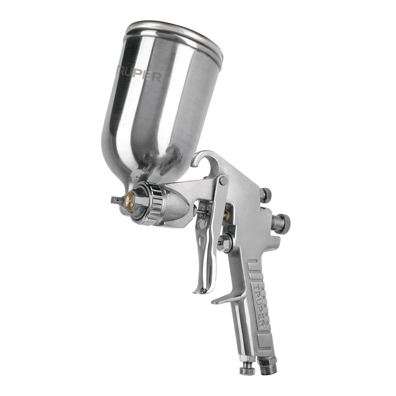 TRUPER - Pistola p/pintar gravedad LVMP vaso aluminio, 2 mm