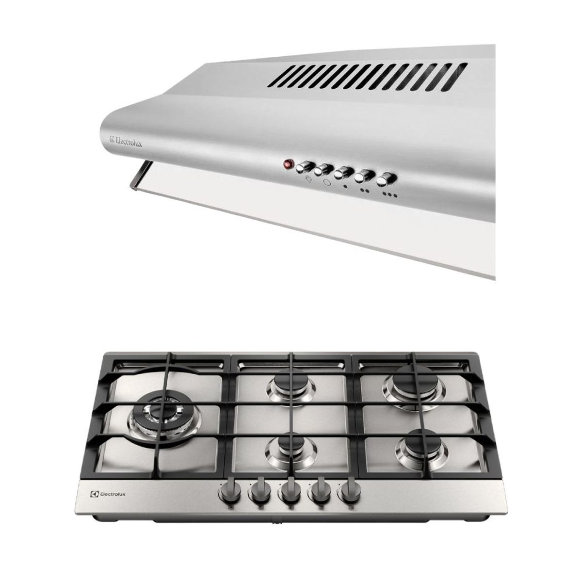 ELECTROLUX - Combo: Cocina empotrable 5 quemadores (KE9DX)+Campana Extractora Empotrable (EJSE362TBIS) Electrolux