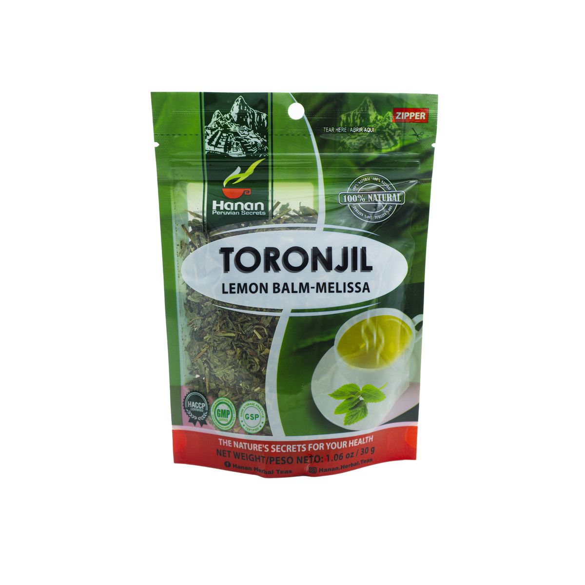 HANAN PERUVIAN SECRETS - Toronjil Infusión Hanan Tripack 30g