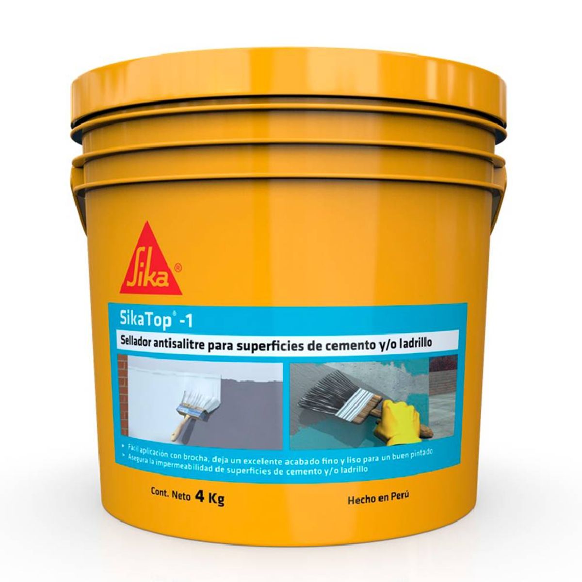 SIKA - Pack 2 Sellador impermeable antisalitre SikaTop-1 Gris 4Kg