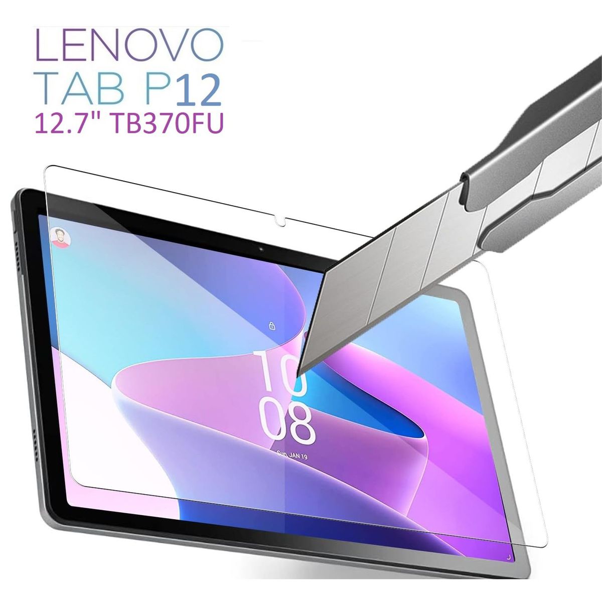 GENERICO - Mica de Vidrio Templado Lamina para Lenovo Tab P12 12.7" 2023 TB370FU
