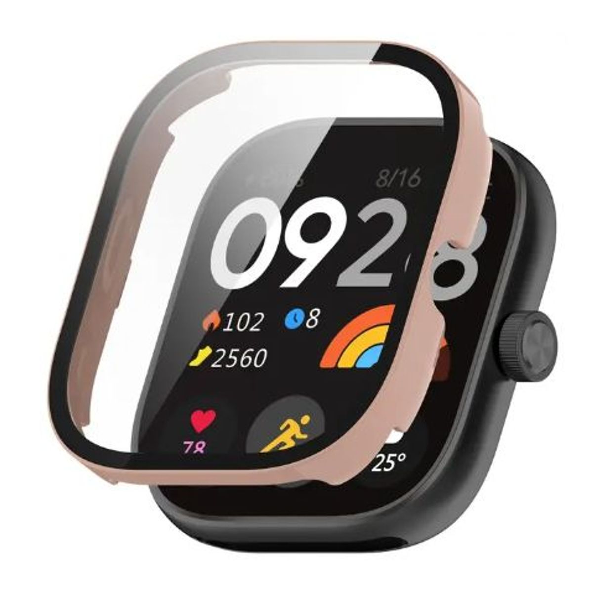 GENERICO - Bumper con Vidrio incorporado para Redmi Watch 4 - Rosado
