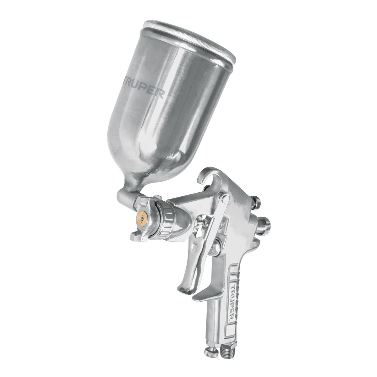 TRUPER - Pistola p/pintar gravedad LVMP vaso aluminio, 1.7 mm