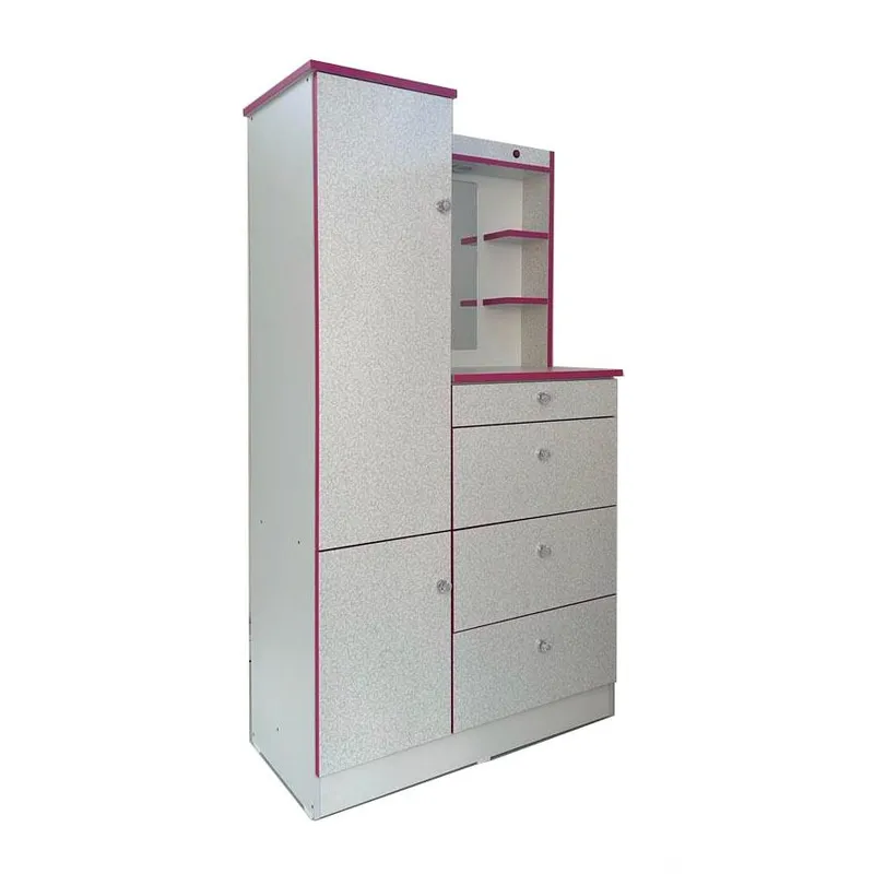 GENERICO - COMODA CON ESPEJO DE 90CM COLOR FLORESTA CON MAGENTA