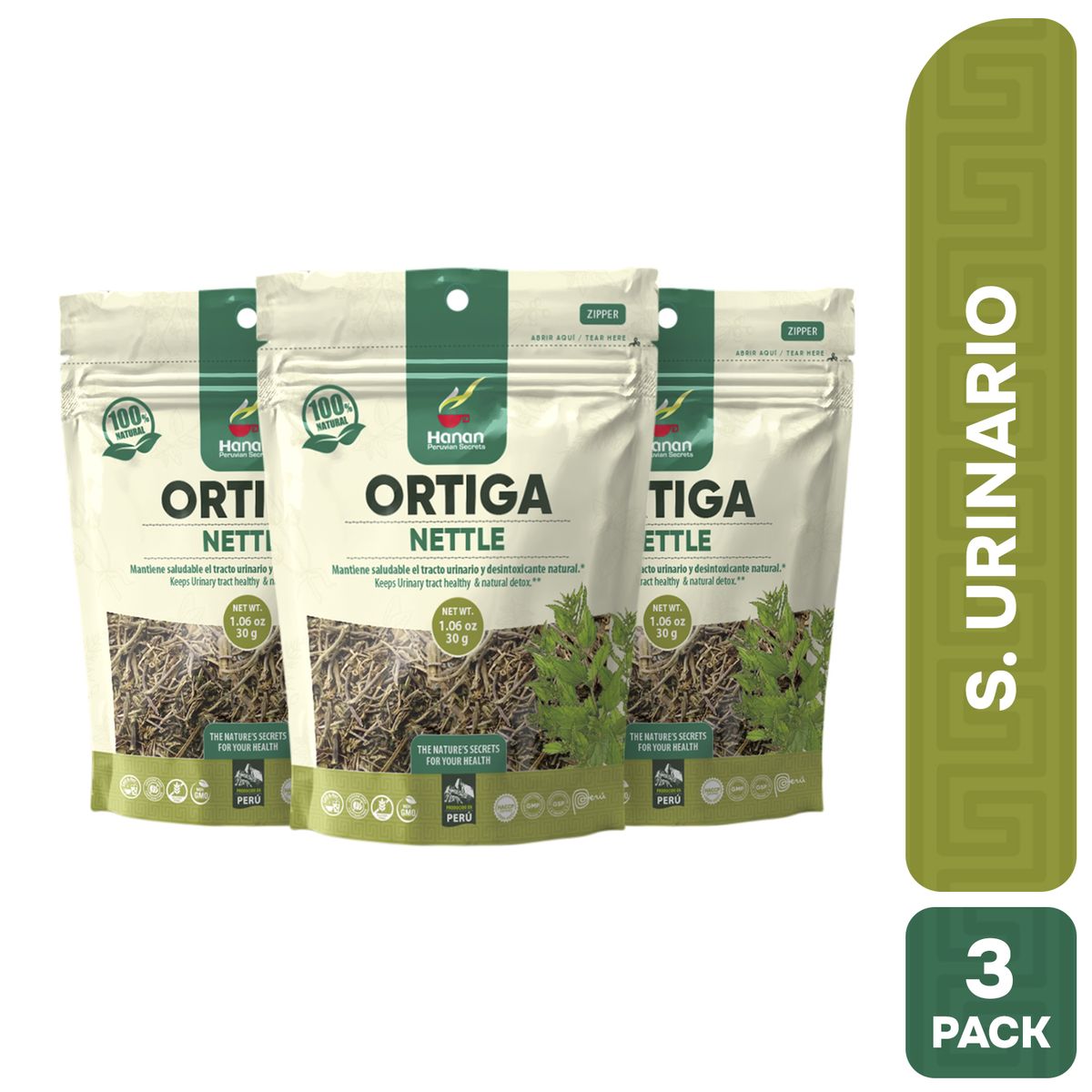 HANAN PERUVIAN SECRETS - Ortiga Infusión Hanan Tripack 30g