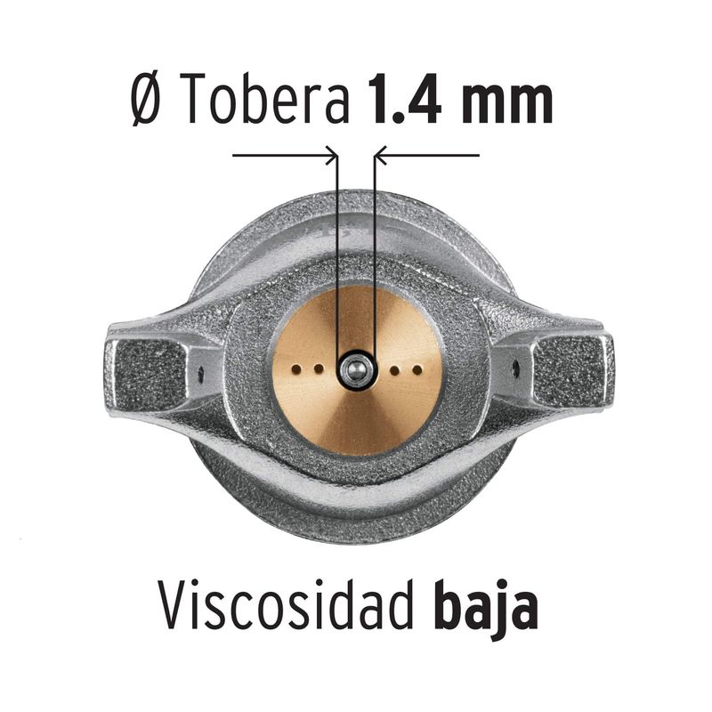 TRUPER - Pistola p/pintar gravedad LVMP vaso aluminio, 1.4 mm
