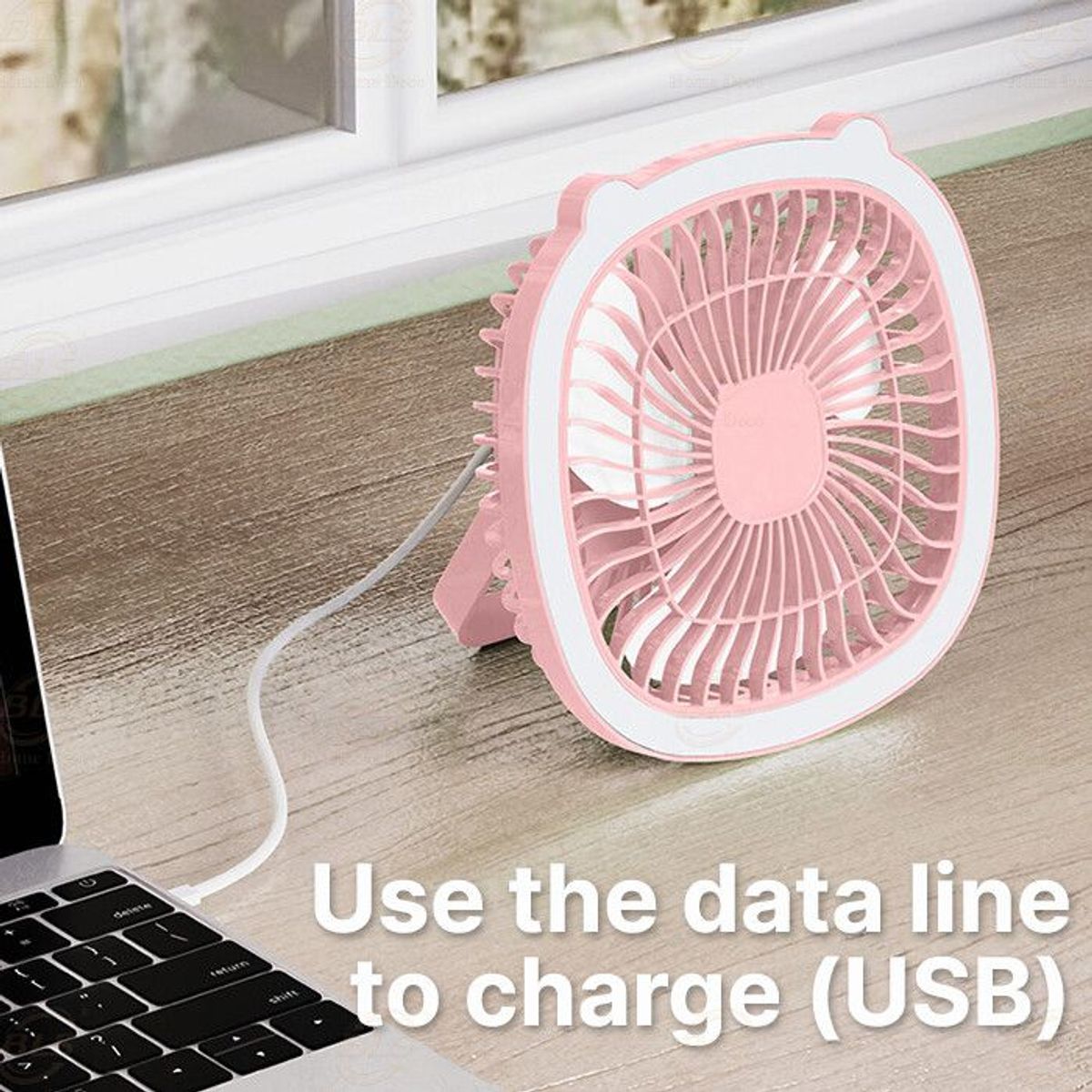 GENERICO - Lámpara de mesa y ventilador de escritorio