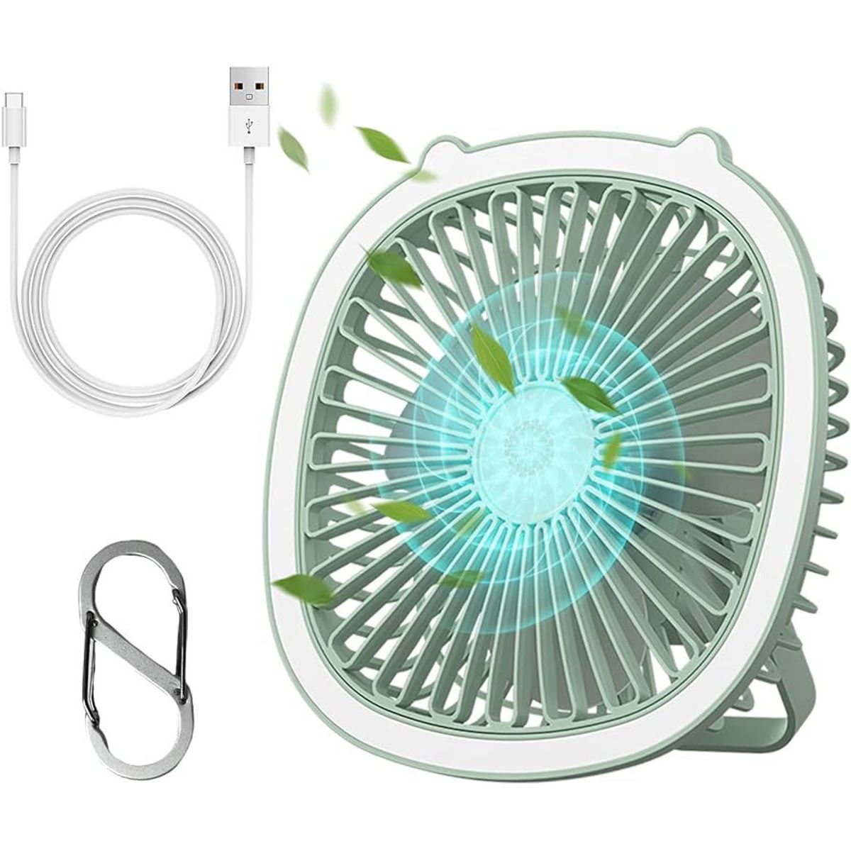 GENERICO - Lámpara de mesa y ventilador de escritorio