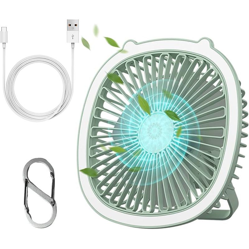 GENERICO - Lámpara de mesa y ventilador de escritorio