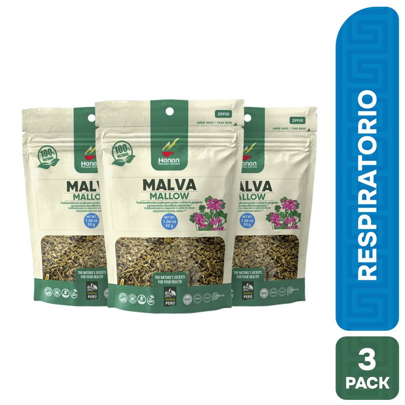 HANAN PERUVIAN SECRETS - Malva Infusión Hanan Tripack 30g