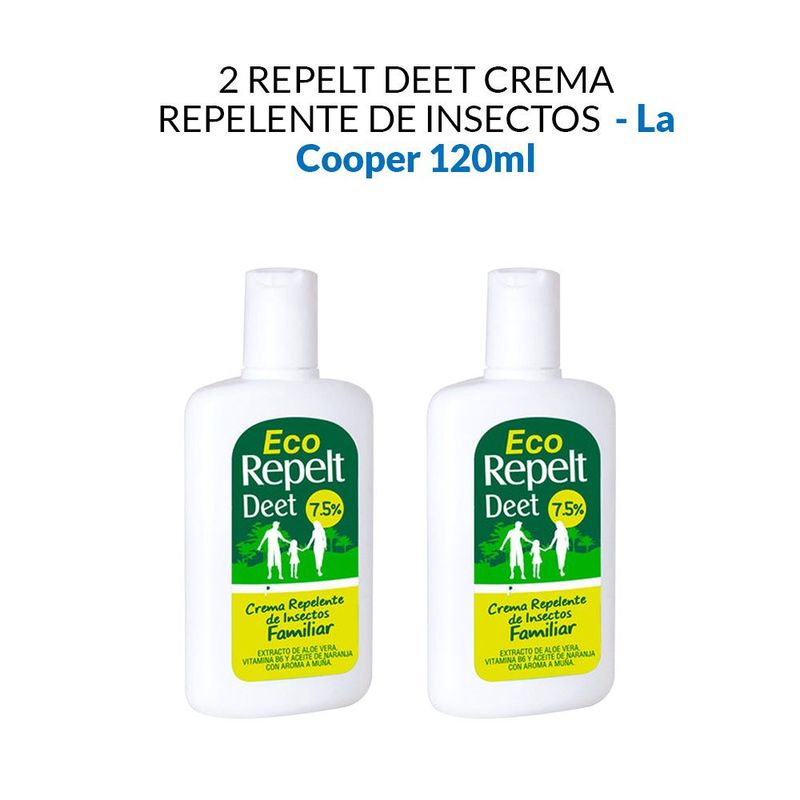 GENERICO - 2 Repelt Deet Crema 120g - La Cooper