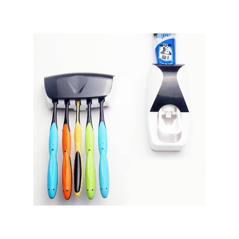 OEM - 2 Porta Cepillos y Dispensador de Pasta Dental 2 en 1