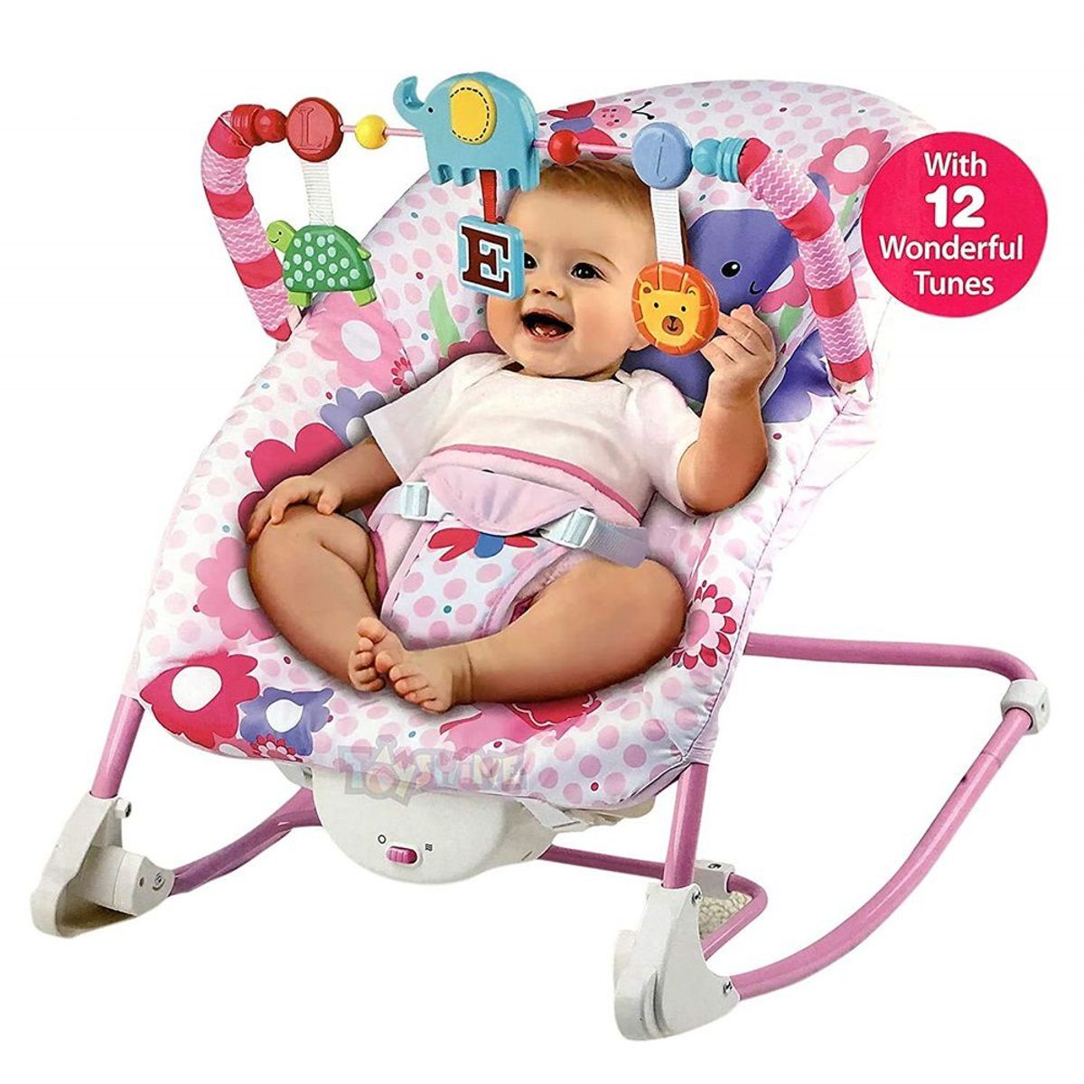 PEQUEÑAS TRAVESURAS - Silla Mecedora Rosada Elefante 18 Kg