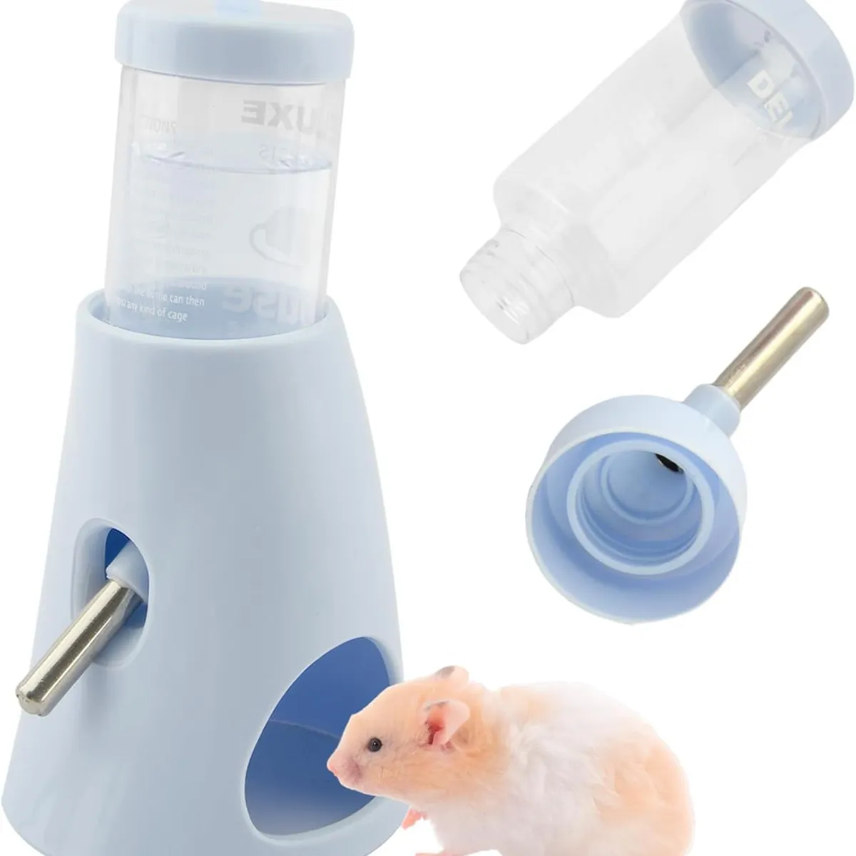 GENERICO - BEBEDERO DISPENSADOR DE AGUA PARA HAMSTER 80ML PARA PISO