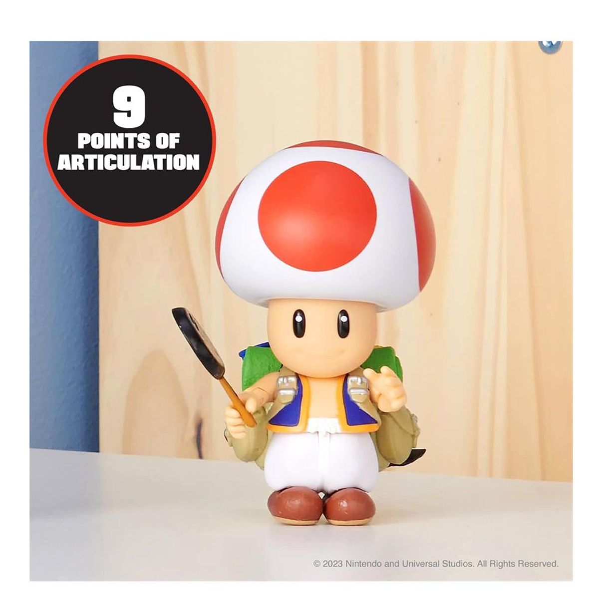 JAKKS PACIFIC - Super Mario Bros La Pelicula Toad con accesorio
