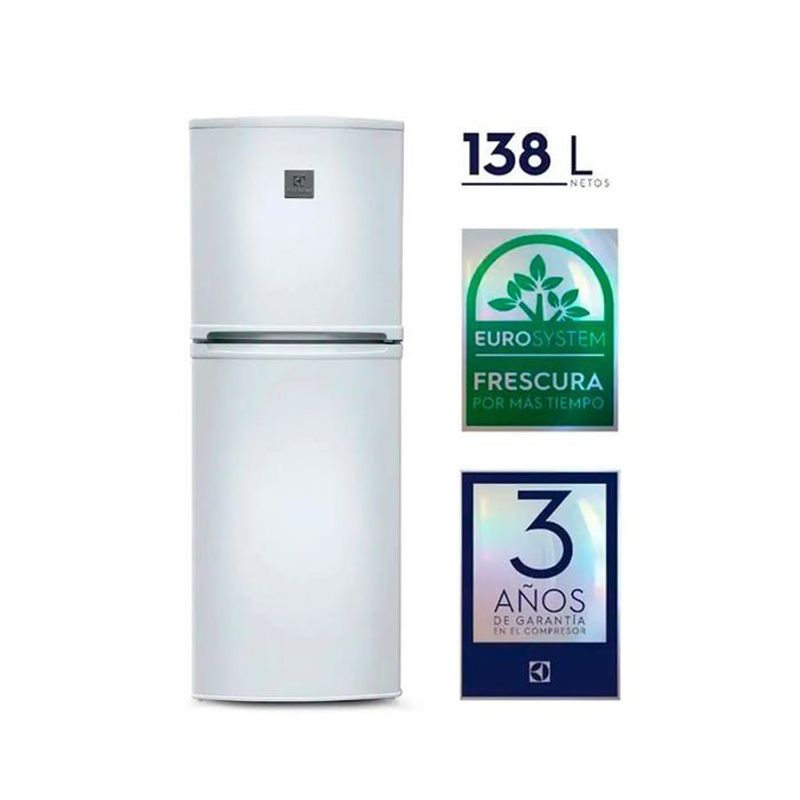 ELECTROLUX - Refrigeradora Electrolux 138 Lt Top Freezer ERT18G2HNW Blanca