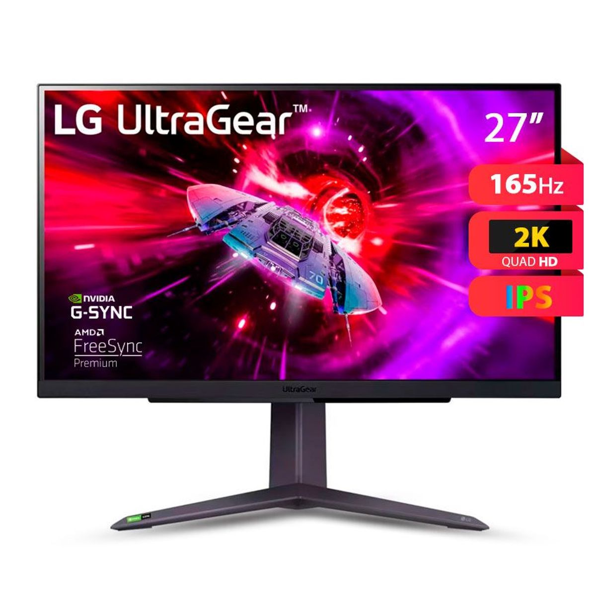 LG - Monitor Gamer LG 27 27GR75Q IPS Gaming UltraGear 165Hz 2K Plano