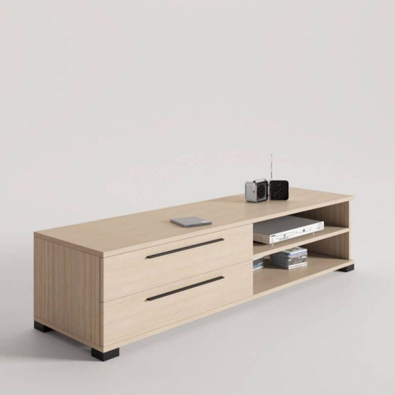 TU MESITA - Mueble para TV 2 cajones Greco color Haya TU MESITA