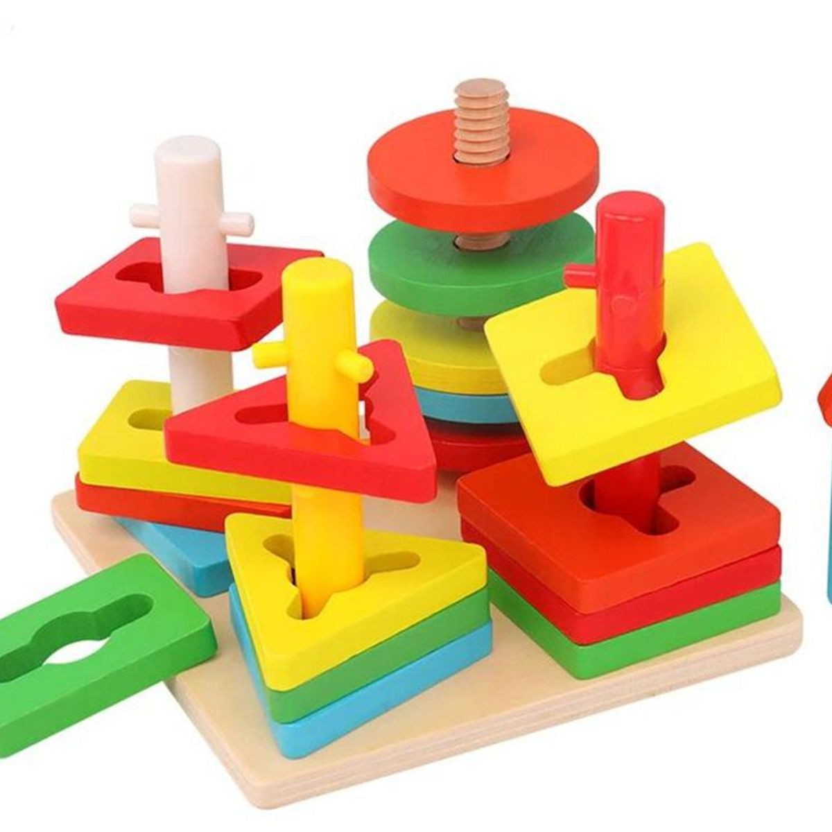 GENERICO - Juguete Didáctico Encaje Dificultad de 4 Figuras Geométricas