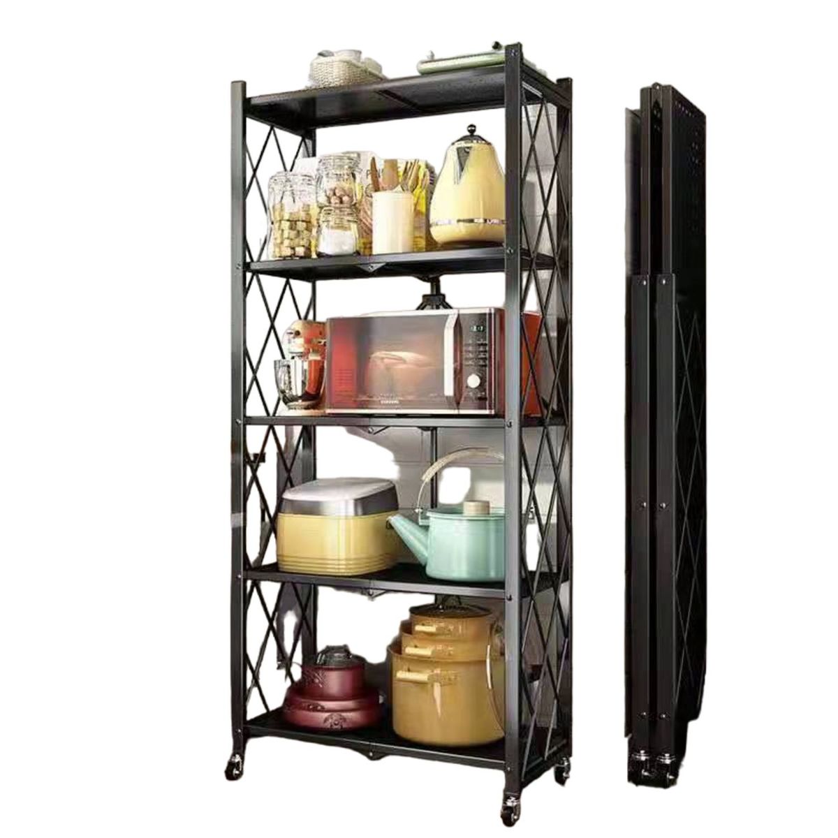 GENERICO - Estante Plegable De Cocina Verduras Frutero 5 Niveles Multiuso