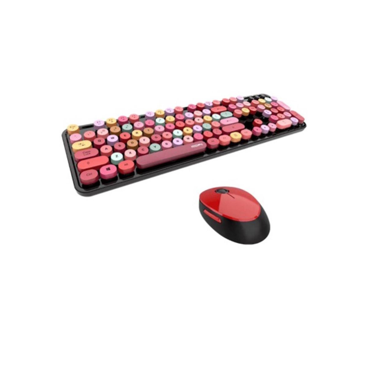 GENERICO - TECLADO Y MOUSE MOFII KIT INALAMBRICO PINK NEGRO