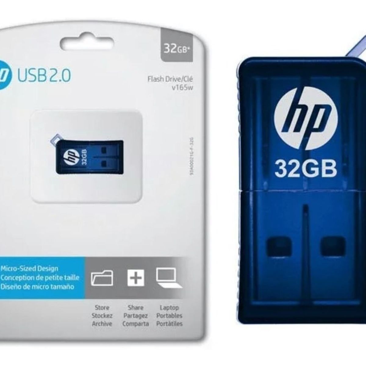 HP - MEMORIA USB 2.0 HP 32GB V165W AZUL