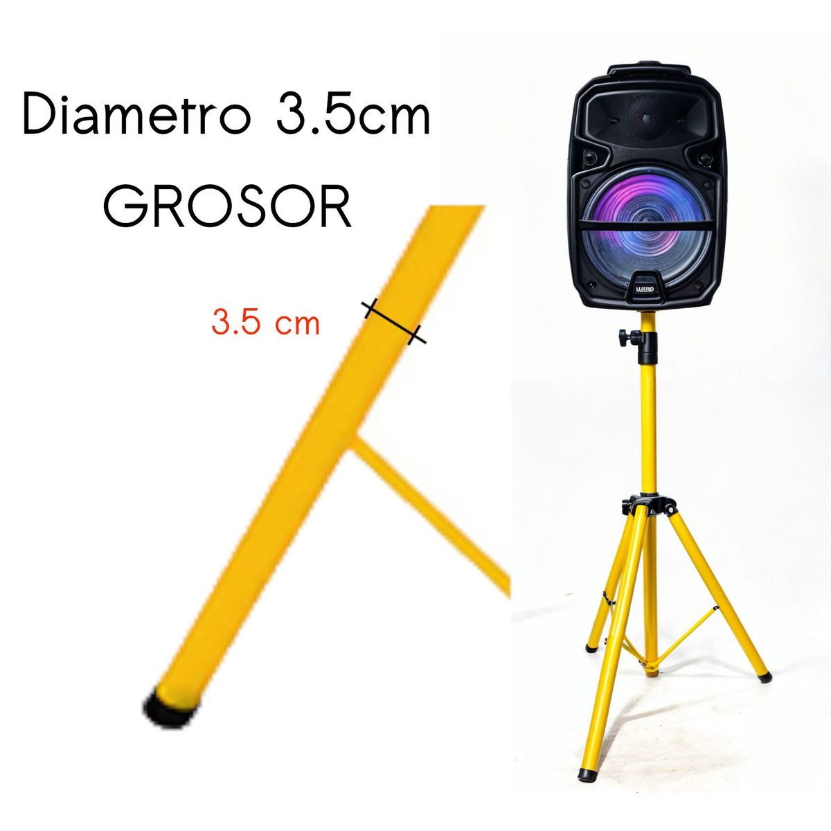 GENERICO - Trípode Soporte Parlante Pedestal Metálico Ajustable 150cm