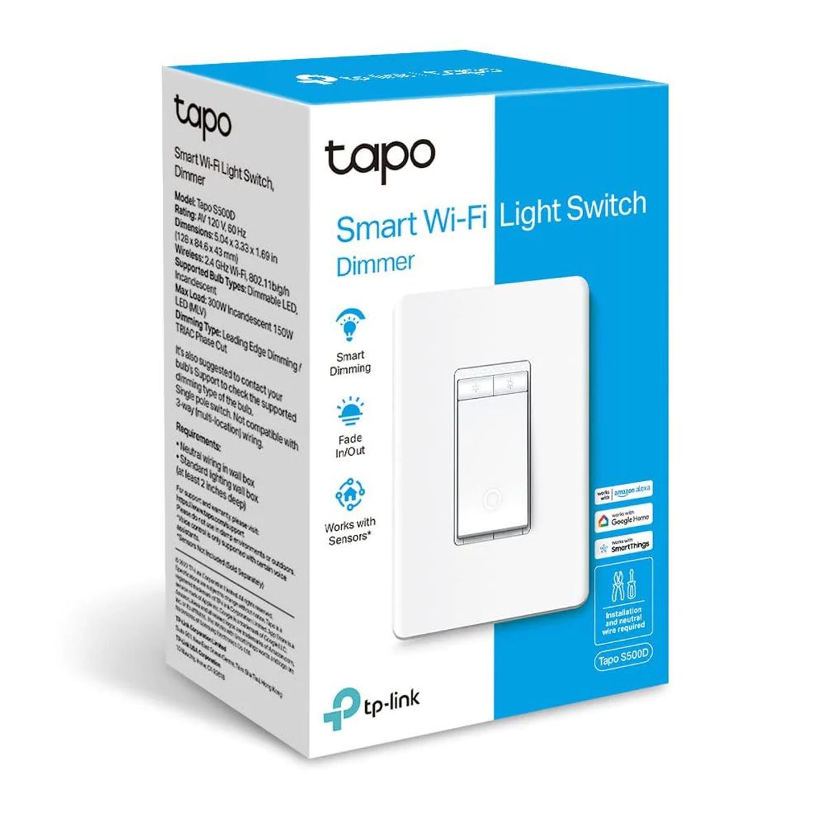 TP LINK - Interruptor de luz inteligente Wi-Fi atenuador
