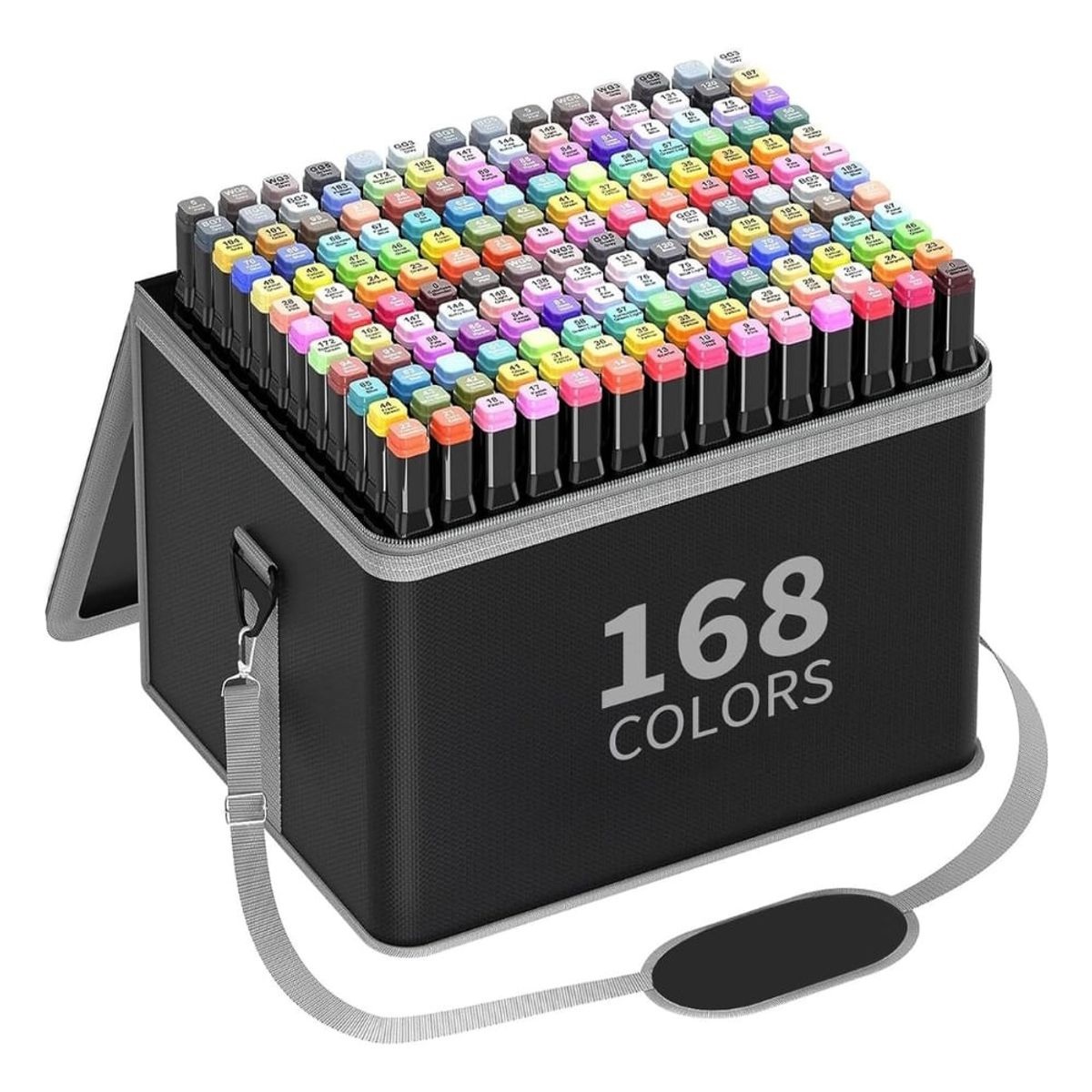 GENERICO - Set Plumones Touch Doble Punta Para Colorear 168 pcs