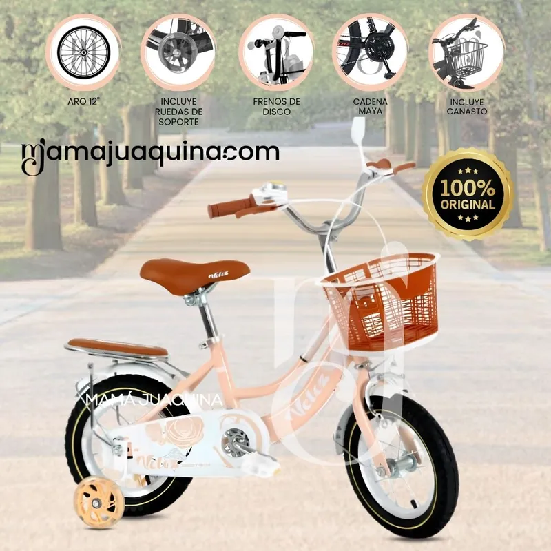 VELOX - Bicicleta Campera Aro 12 «COQUETTE» Melón