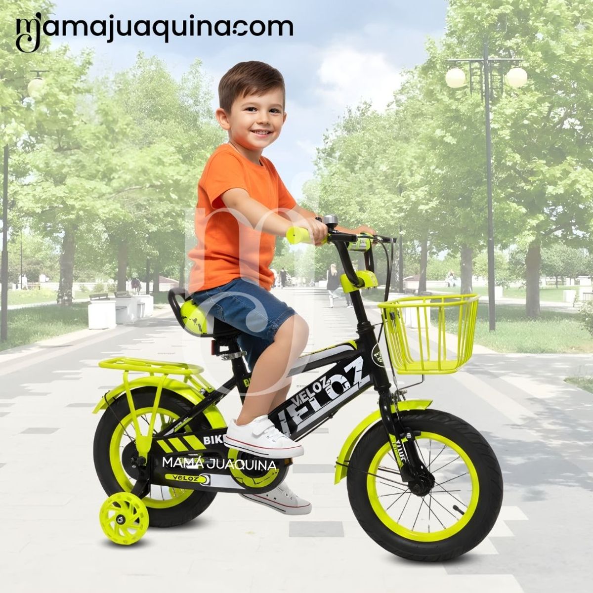 VELOX - Bicicleta Para Niño Aro 12 «MONTAÑERITA» Lemon