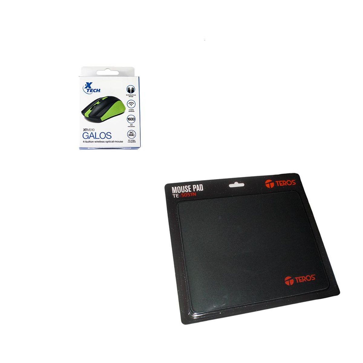 TEROS - Mouse INALAMBRICO XTECH  + PAD MOUSE TEROS