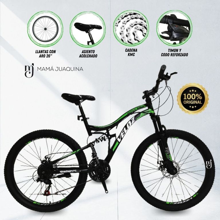 VELOX - Bicicleta Deportiva Aro 26 «ASCENT» Green