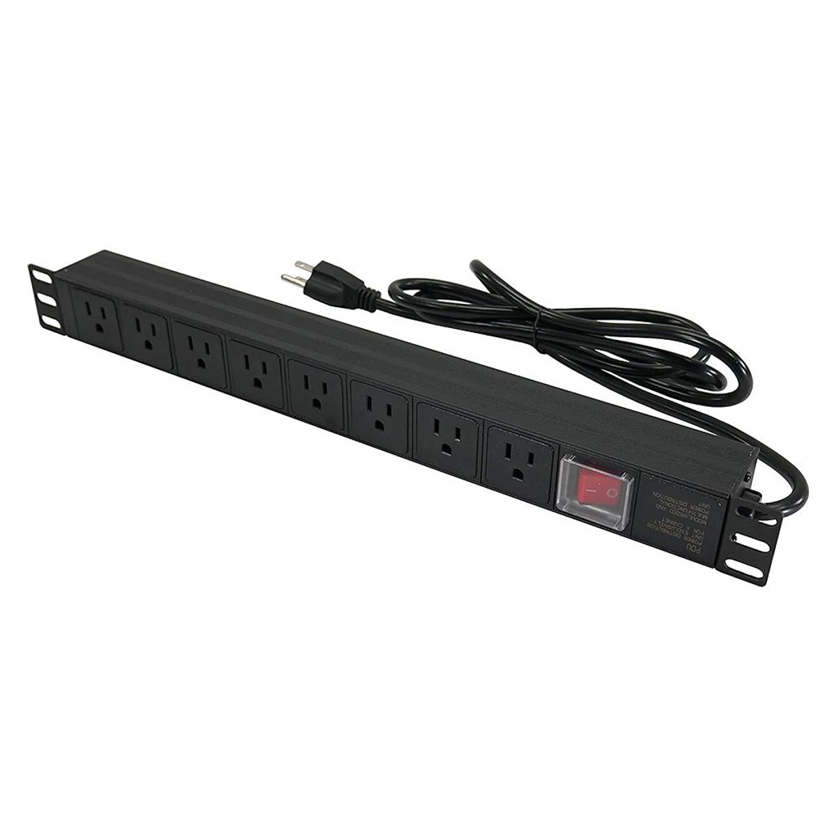 AMERICAN NET - PDU Supresor De Picos 8 Tomas - Rack Metal- cordon 2.9 Metros
