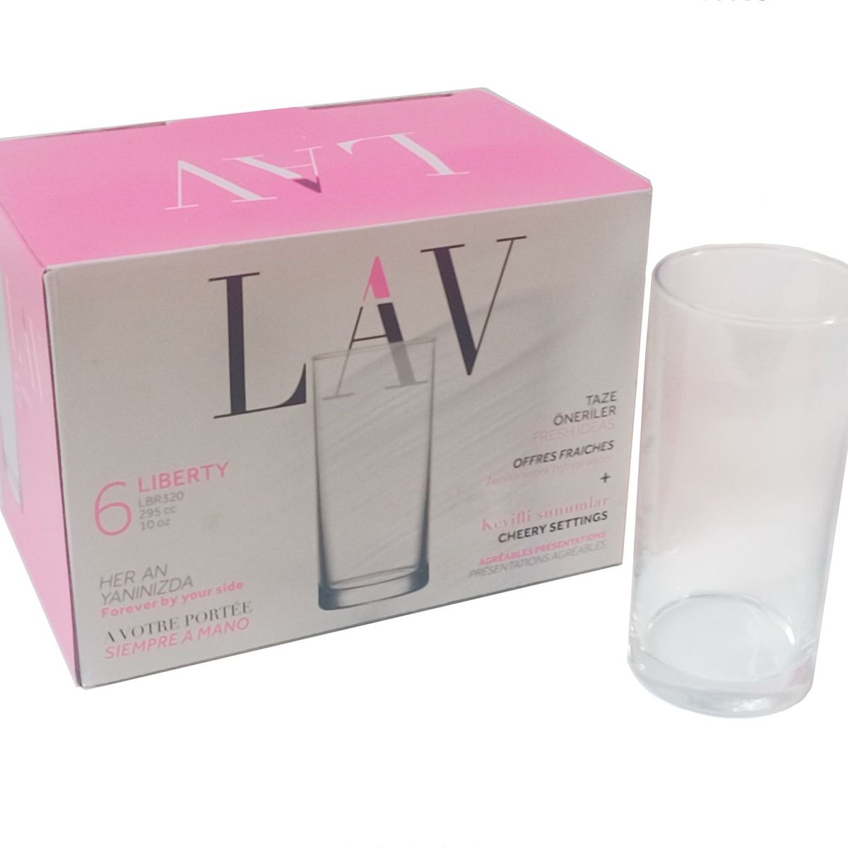 LAV - Set De Vasos de Vidrio LAV Liberty X 6 Unidades
