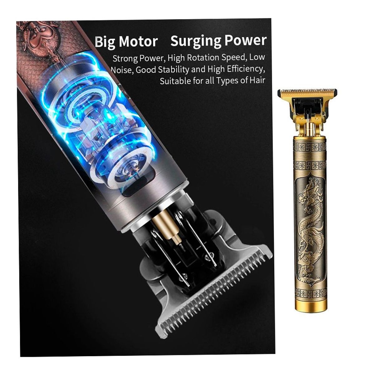 GENERICO - Cortadora de Cabello y Barba Portatil Maquina Recortadora Recargable