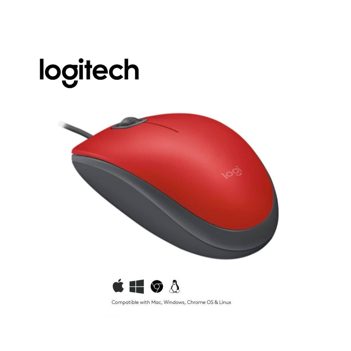 LOGITECH - MOUSE LOGITECH M110 SILENT OPTICO USB RED