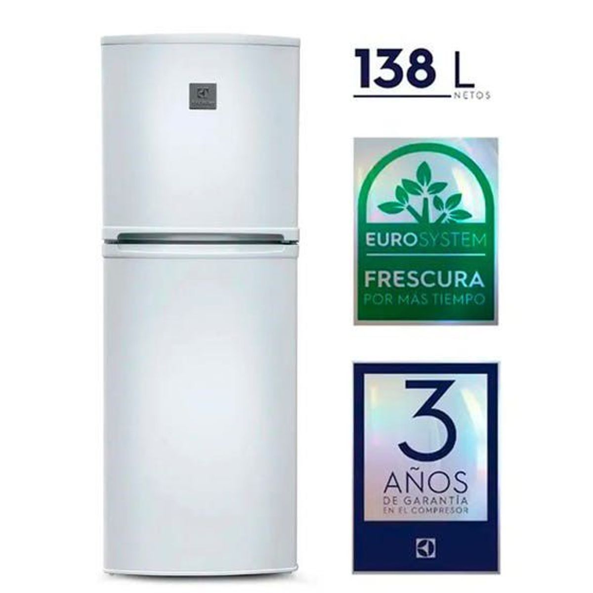 ELECTROLUX - Refrigeradora Electrolux 138 Lt Top Freezer ERT18G2HNW Blanca