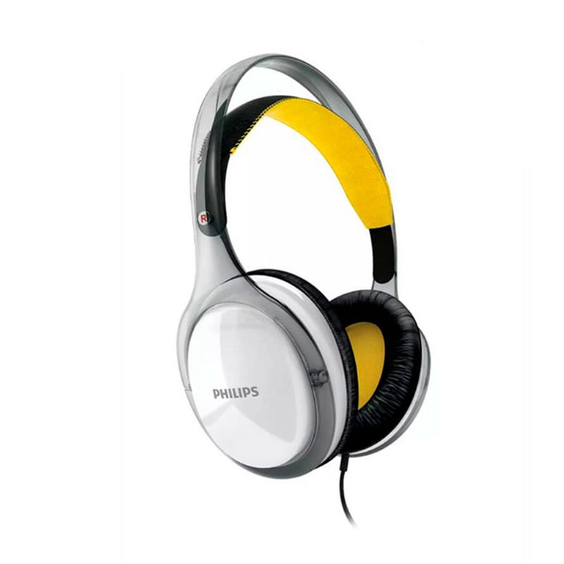 PHILIPS - AUDIFONO PHILIPS SHL9560 CLEAR SOUND 3.5MM WHITE/YELLOW PN: SHL9560