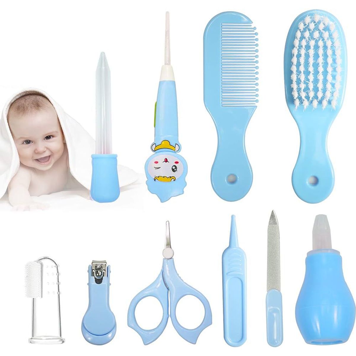 GENERICO - Set Baby Care Higiene para Bebes Cortauñas 10 Pcs niño
