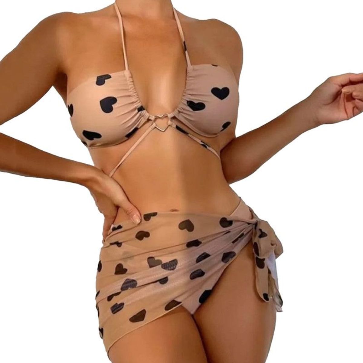 GENERICO - Conjunto de Bikini y Pareo Hearth