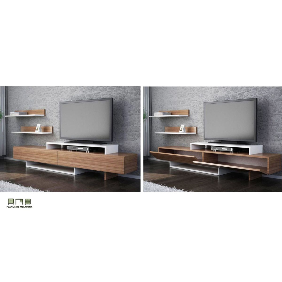 TU MESITA - Mesa de TV Moderna 2 puertas Miriam TU MESITA