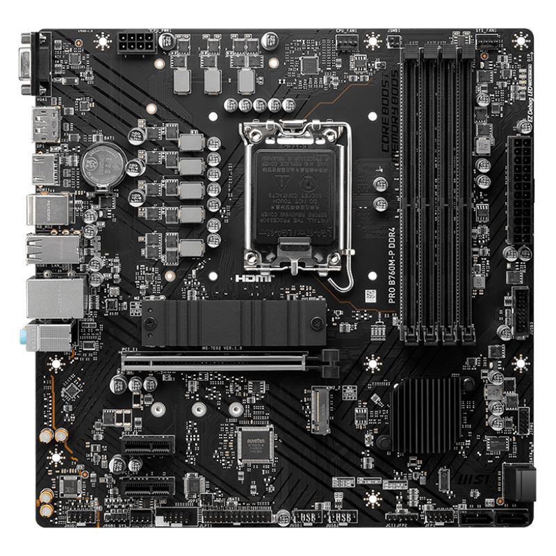 MSI - Motherboard MSI PRO B760M-P Intel B760 LGA1700 mATX DDR4