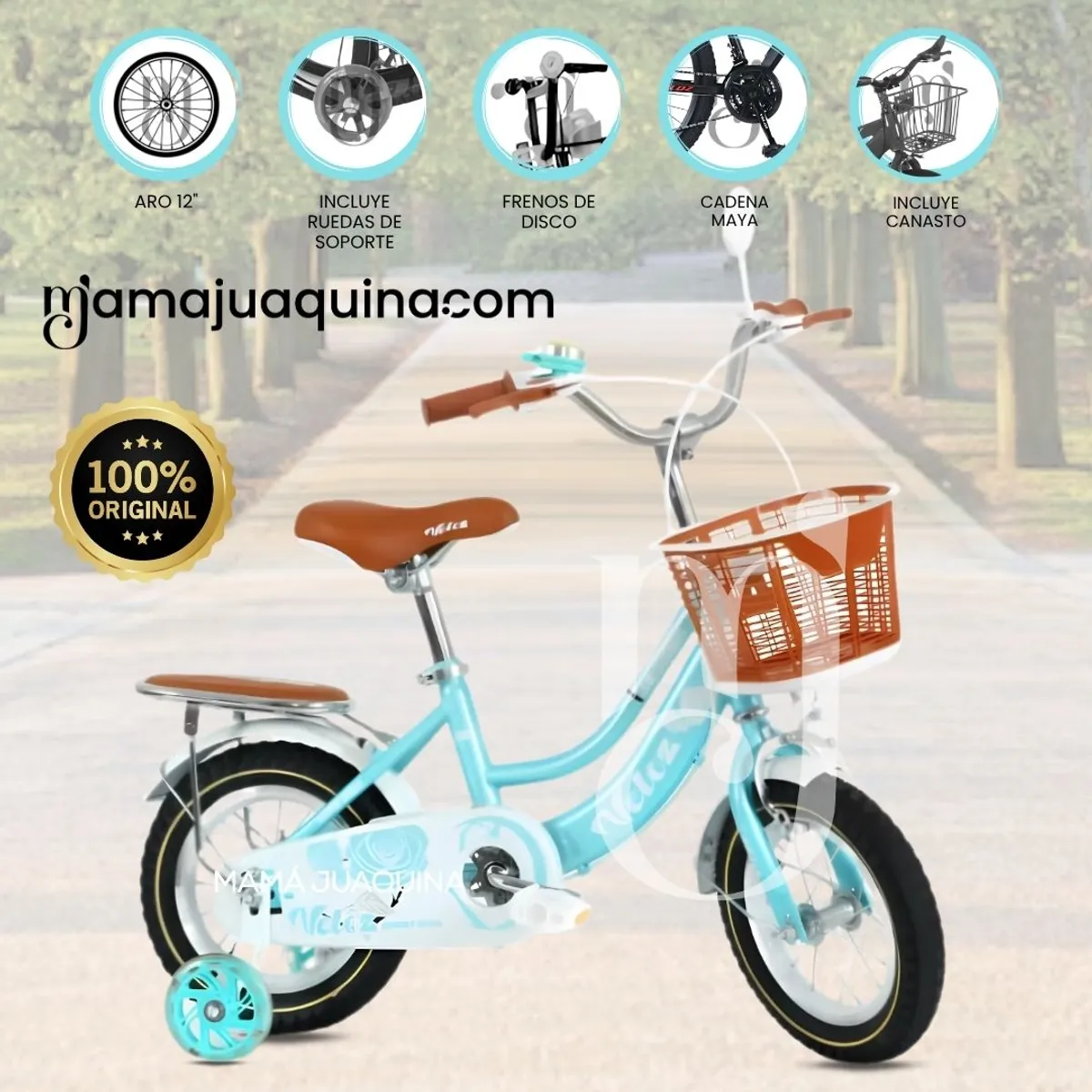 VELOX - Bicicleta Campera Aro 12 «COQUETTE» Light Blue